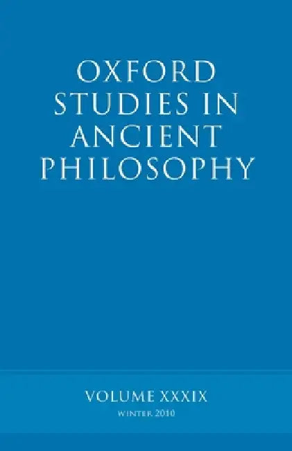 Oxford Studies in Ancient Philosophy Volume (English, Brad Inwood)