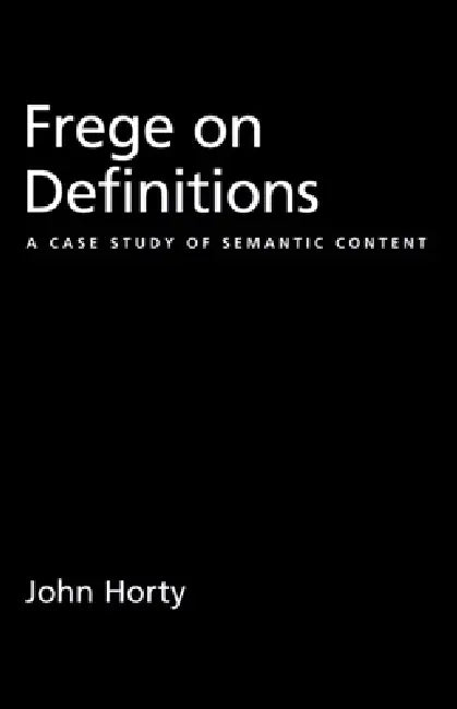 Frege on Definitions (English, John Horty)