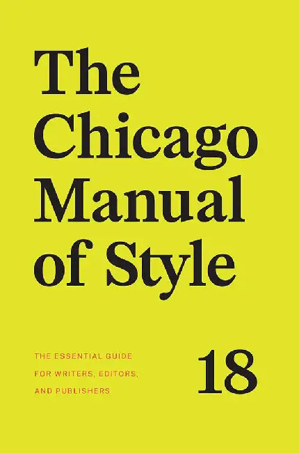 The Chicago Manual of Style, 18th Edition (English, The University of Chicago Press Editorial Staff)