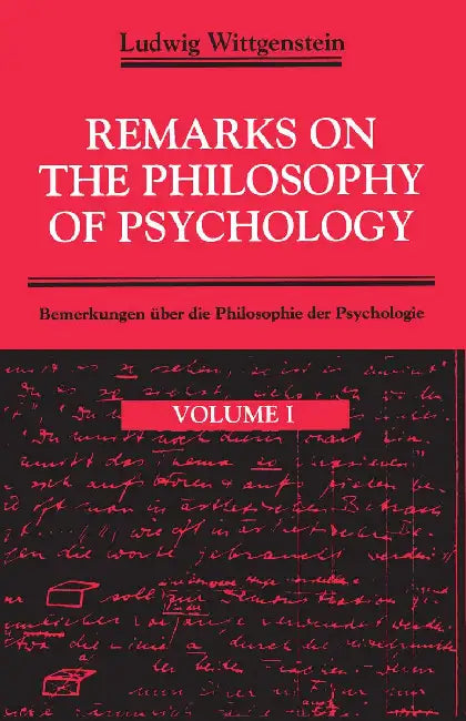 Remarks on The Philosophy of Psychology (English, Ludwig Wittgenstein)