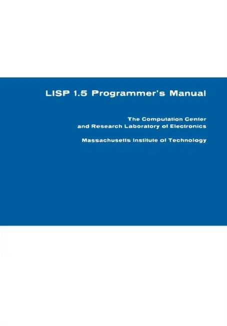 LISP 1.5 Programmer's Manual (English, John McCarthy | Paul W. Abrahams | Daniel J. Edwards)