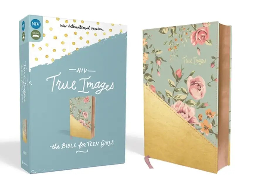 NIV, True Images Bible, Imitation Leather, Blue/Gold (English, Livingstone Corporation)