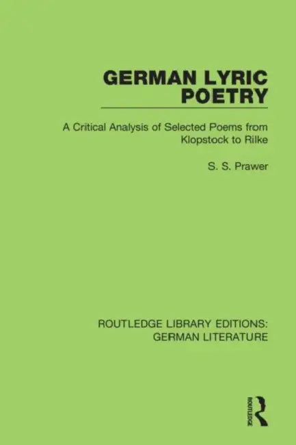 German Lyric Poetry (English, Prawer Siegbert)