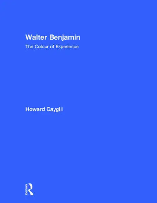 Walter Benjamin (English, Caygill Howard)