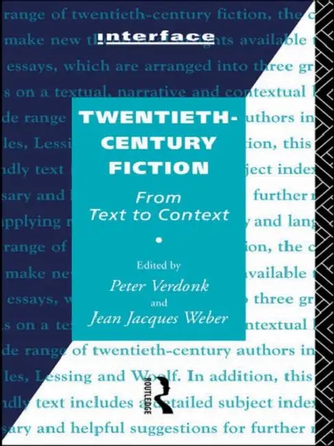 Twentieth-Century Fiction (English, Verdonk Peter)