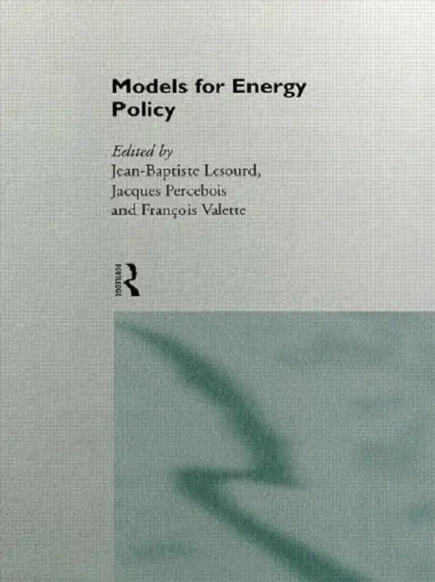 Models for Energy Policy (English, Lesourd Jean-Baptiste)