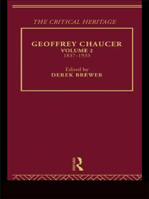 Geoffrey Chaucer (English, Brewer Derek)