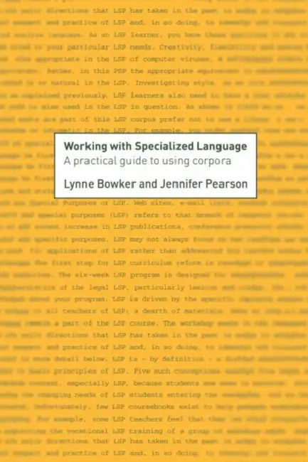 Working With Specialized Language (English, Lynne Bowker)
