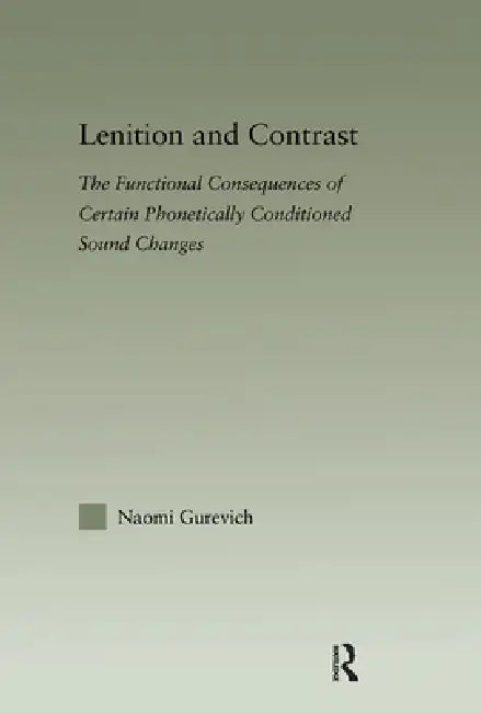Lenition and Contrast (English, Naomi Gurevich)