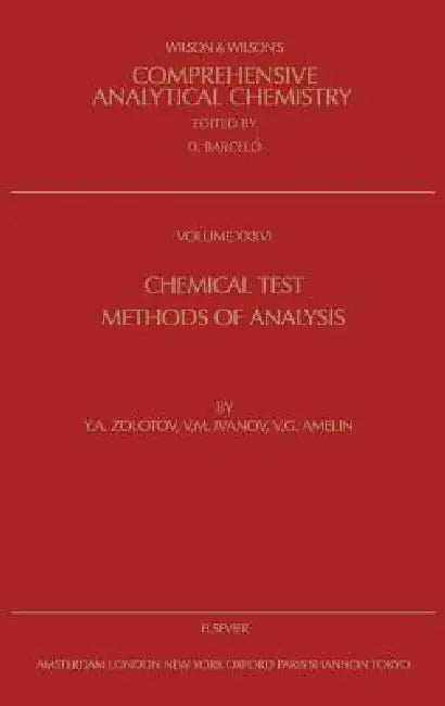 Chemical Test Methods of Analysis (English, Y. a. Zolotov | V. M. Ivanov | V. G. Amelin)
