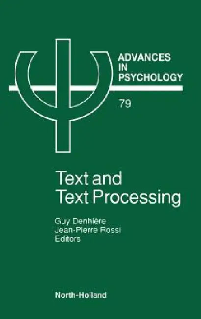 Advances in Psychology V79 (English, G. Denhiere G. | Denhiere G.)