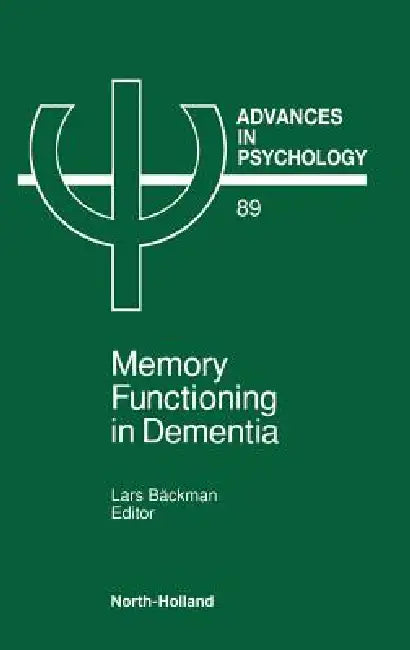 Advances in Psychology V89 (English, Lars Backman | L. Backman L. | Backman L.)