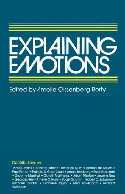 Explaining Emotions (English, Amélie Oksenberg Rorty)