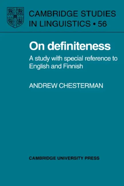 On Definiteness (English, Andrew Chesterman | Chesterman Andrew | S. R. Anderson)