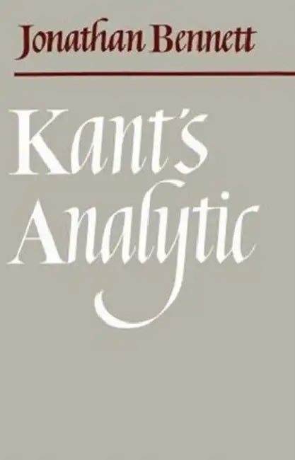 Kant's Analytic (English, Jonathan Bennett | Jonathan Bennett)
