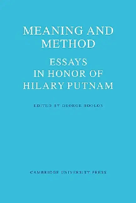 Meaning and Method (English, George Boolos)