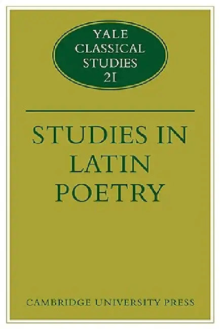 Studies in Latin Poetry (English, Christopher M. Dawson | Thomas Cole)