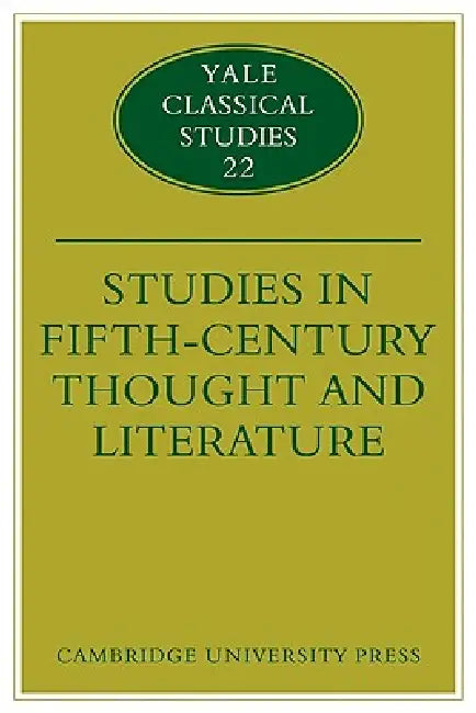 Studies in Fifth Century Thought and Literature (English, Adam Parry | Parry Adam)