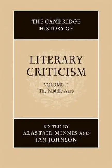 The Cambridge History of Literary Criticism (English, Alastair Minnis | Ian Johnson)