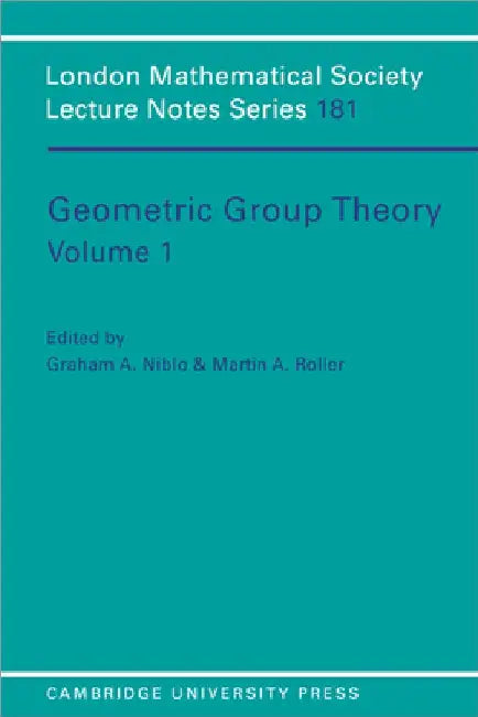 Geometric Group Theory (English, Graham Niblo | Martin Roller | N. J. Hitchin)