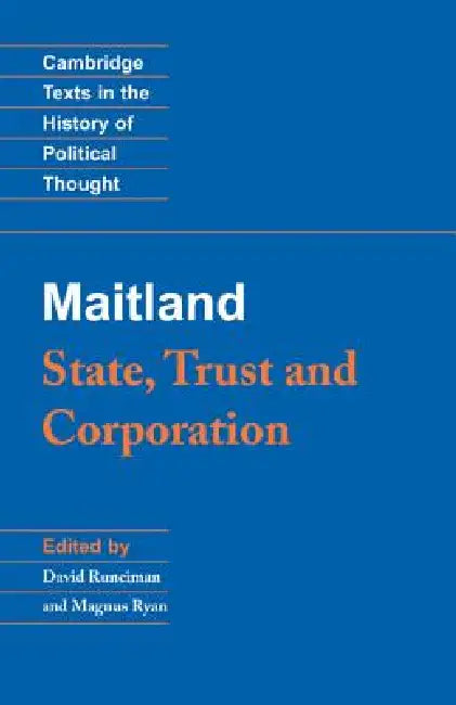 Maitland (English, F. W. Maitland | David Runciman | Magnus Ryan)