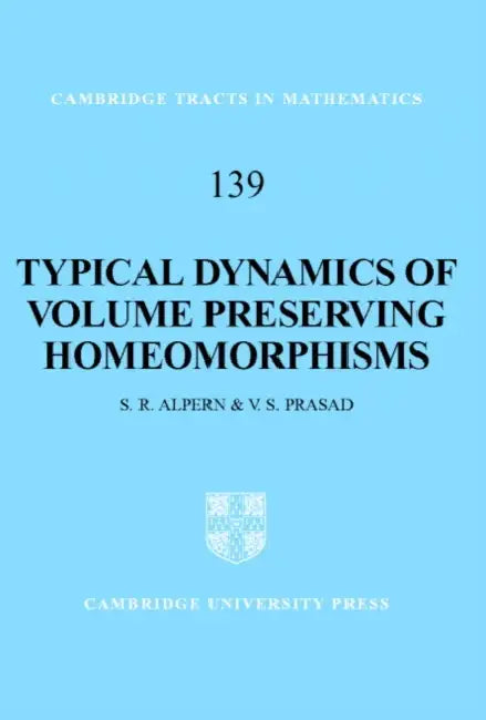 Typical Dynamics of Volume Preserving Homeomorphisms (English, Steve Alpern | S. R. Alpern | V. S. Prasad)