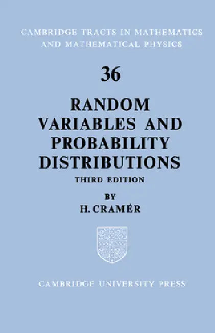 Random Variables and Probability Distributions (English, H. Cramer | Harald Cramer | Bela Bollobas)