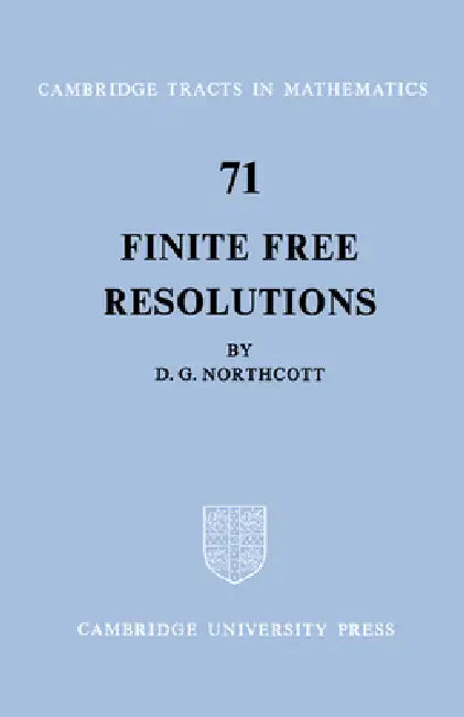 Finite Free Resolutions (English, D. G. Northcott | Bela Bollobas | W. Fulton)