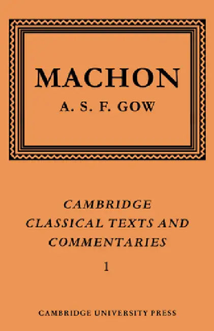 Machon (English, A. S. F. Gow | Machon | James Diggle)