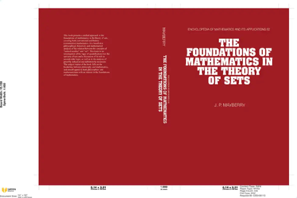 The Foundations of Mathematics in the Theory of Sets (English, John P. Mayberry)