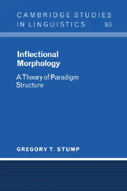 Inflectional Morphology (English, Gregory T. Stump | Stump Gregory T. | S. R. Anderson)