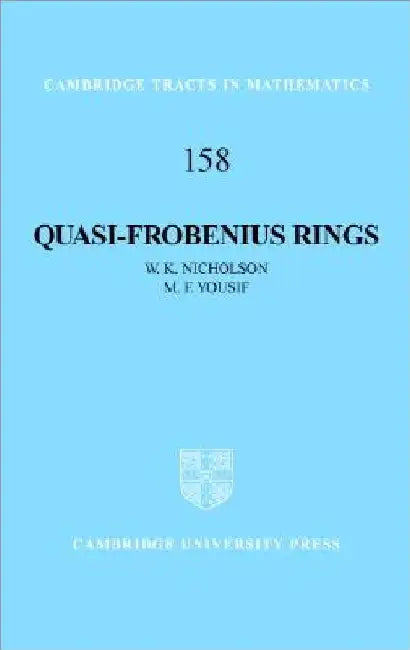 Quasi-Frobenius Rings (English, W. K. Nicholson)
