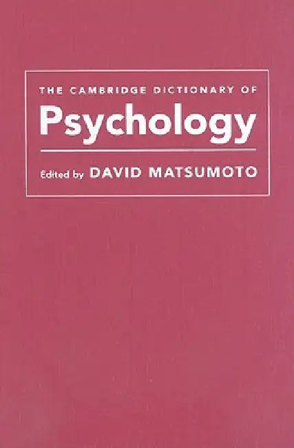 The Cambridge Dictionary of Psychology (English, David Matsumoto)