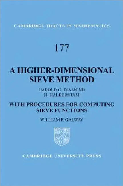 A Higher-Dimensional Sieve Method (English, Harold G. Diamond | H. Halberstam | William F. Galway)