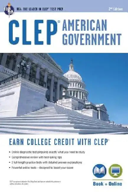 Clep(r) American Government Book + Online (English, Preston Jones)