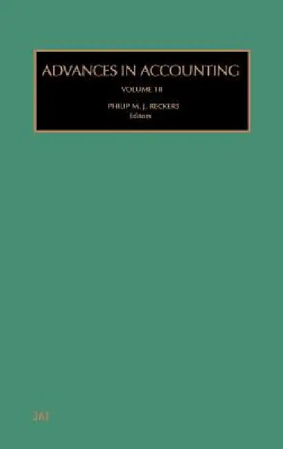 Advances in Accounting (English, Philip M. J. Reckers)