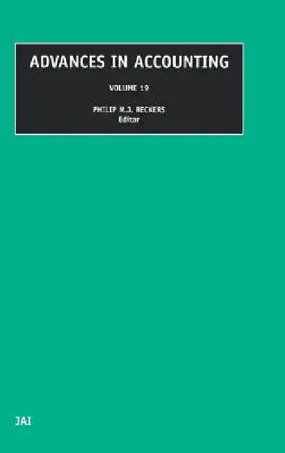 Advances in Accounting (English, Philip M. J. Reckers)