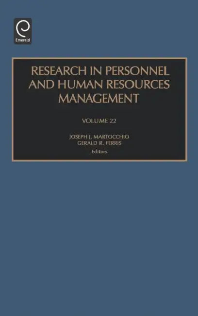 Research in Personnel and Human Resources Management (English, Joseph J. Martocchio | Gerald R. Ferris)