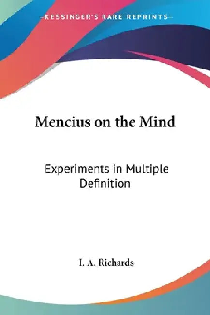 Mencius on the Mind (English, I. a. Richards)