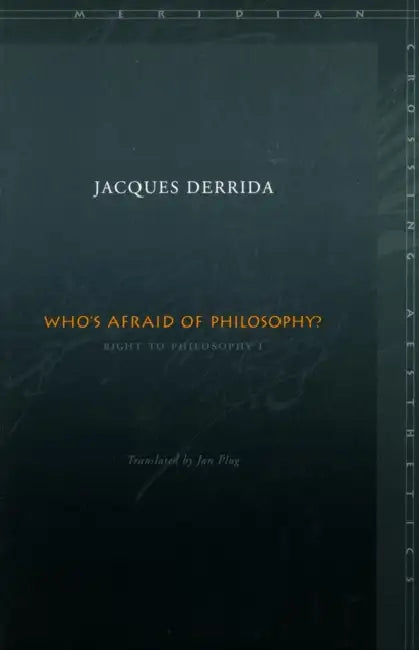 Who's Afraid of Philosophy? (English, Jacques Derrida | Jan Plug)