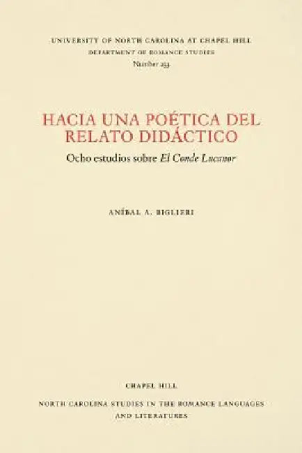 Hacia una poética del relato didáctico (English, Aníbal A. Biglieri)