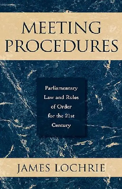 Meeting Procedures (English, James Lochrie)