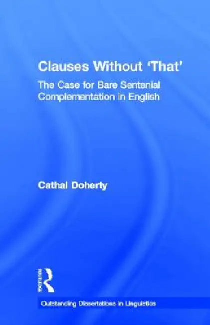Clauses Without 'That' (English, Cathal Doherty)