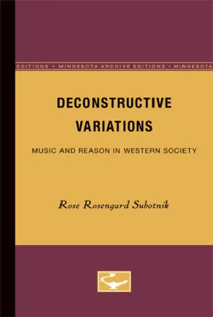 Deconstructive Variations (English, Rose Rosengard Subotnik)