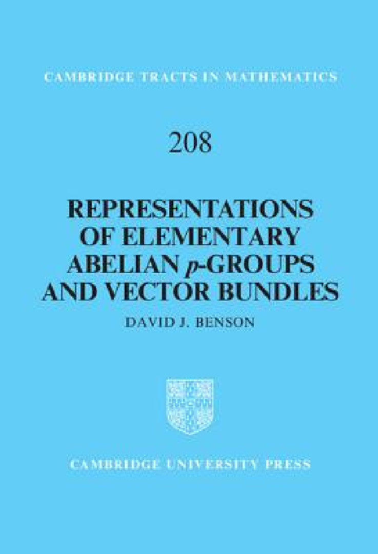 Representations of Elementary Abelian p-Groups and Vector Bundles (English, David J. Benson)