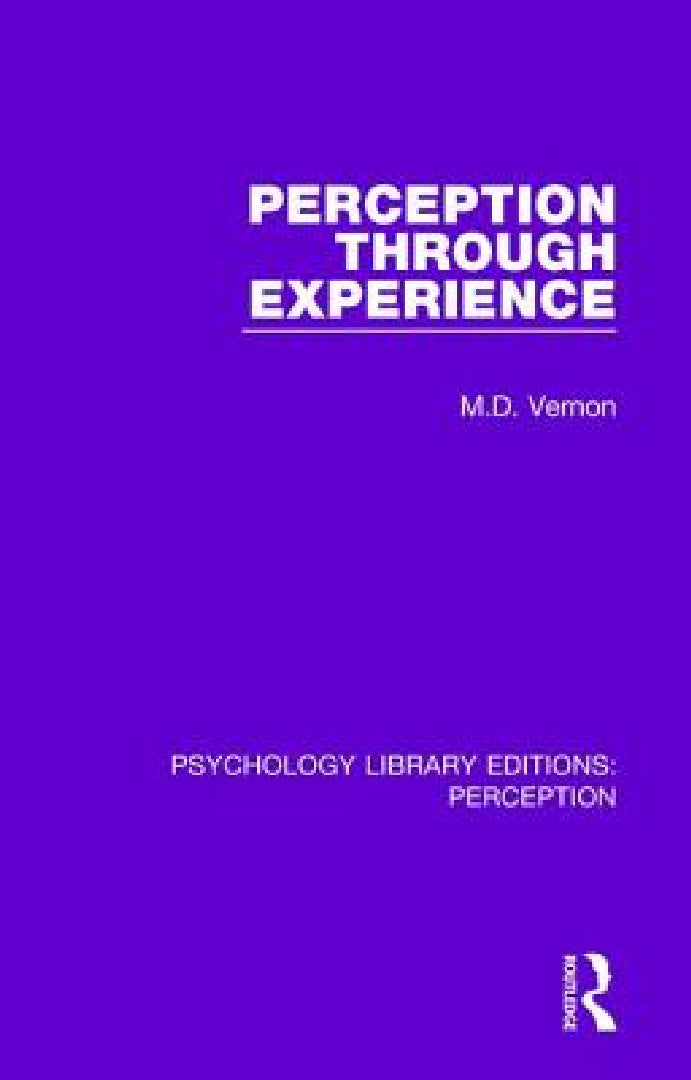 Perception Through Experience (English, Vernon)