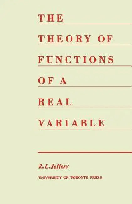 The Theory of Functions of a Real Variable (Second Edition) (English, Ralph Jeffery)