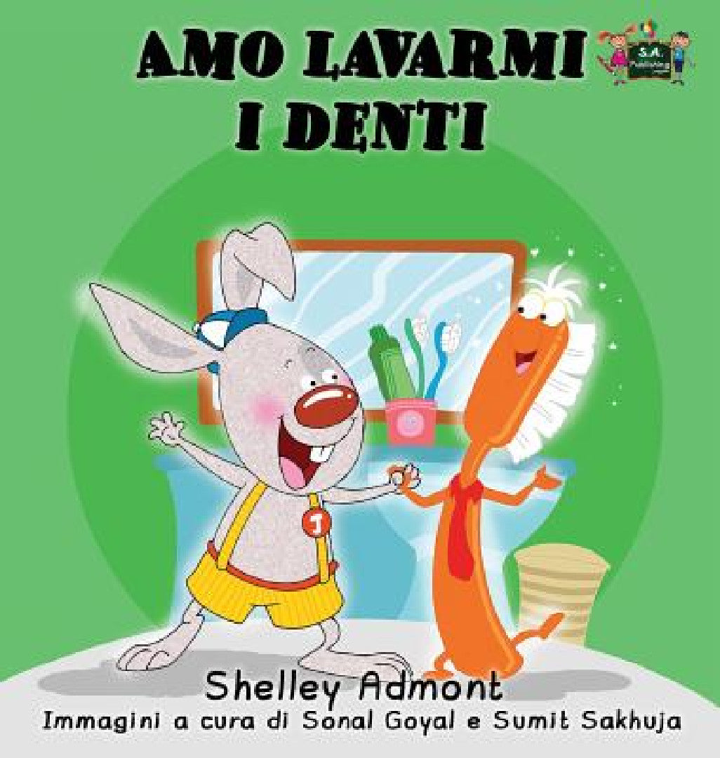Amo lavarmi i denti (English, Shelley Admont | Kidkiddos Books)