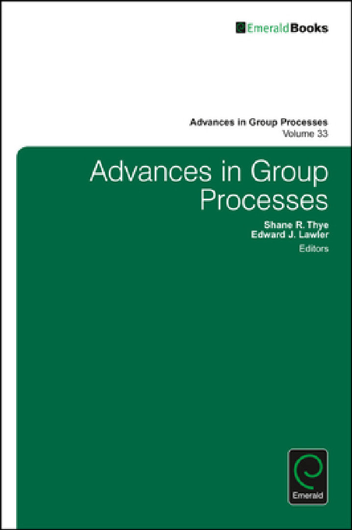 Advances in Group Processes (English, Shane R. Thye | Edward J. Lawler)