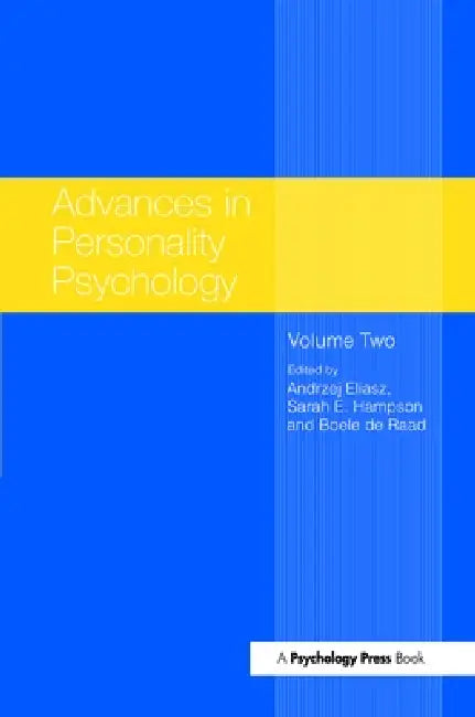 Advances in Personality Psychology (English, Andrzej Eliasz | Sarah E. Hampson | Boele De Raad)